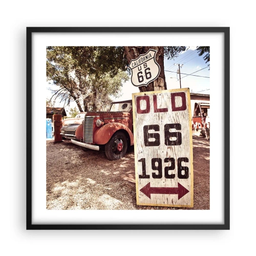 Plakat i sort ramme - En legende om det amerikanske landskab - 50x50 cm