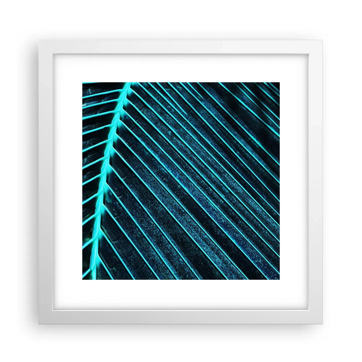 Plakat i hvid ramme - Tekstur af grønt - 30x30 cm