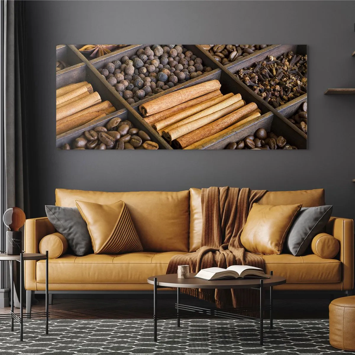 Billede på glas - Et skatkammer af aromaer - 120x50 cm