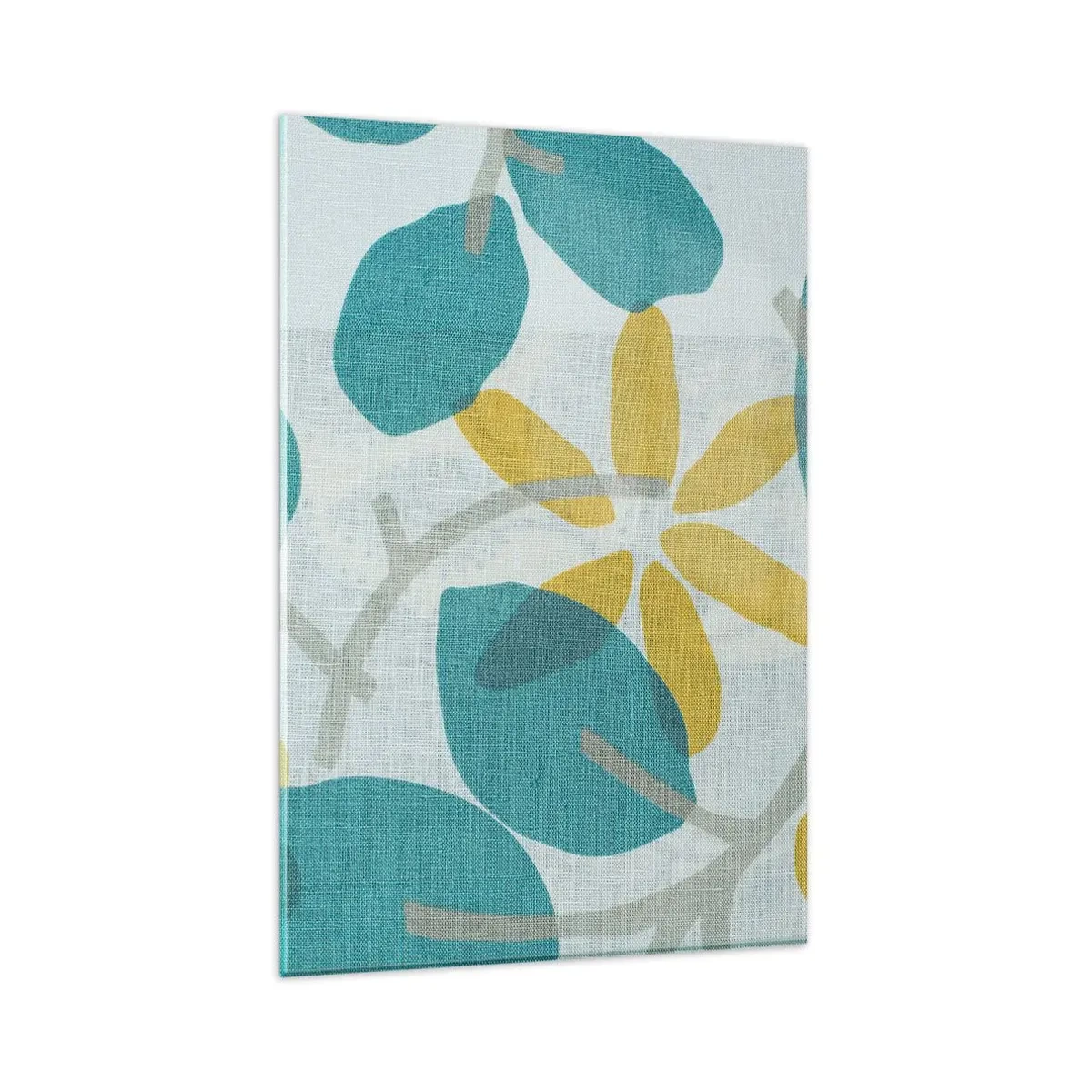 Billede på glas - Blandt azurblå blade - 80x120 cm