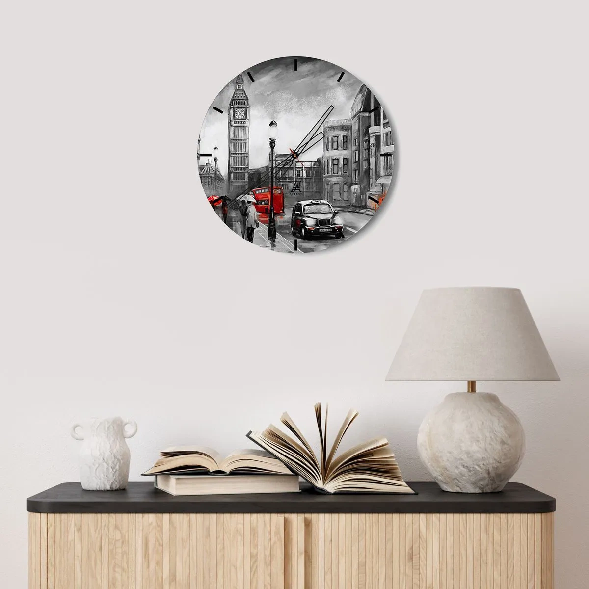 Vægur, Uret - Overhovedet ikke en grå by - 30x30 cm