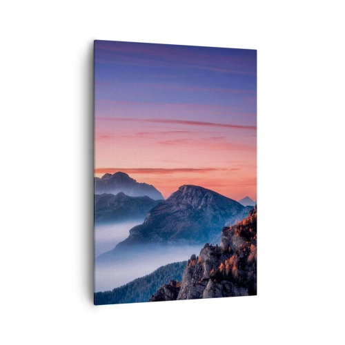 Lærredstryk - Billede på lærred - Over dalene - 70x100 cm