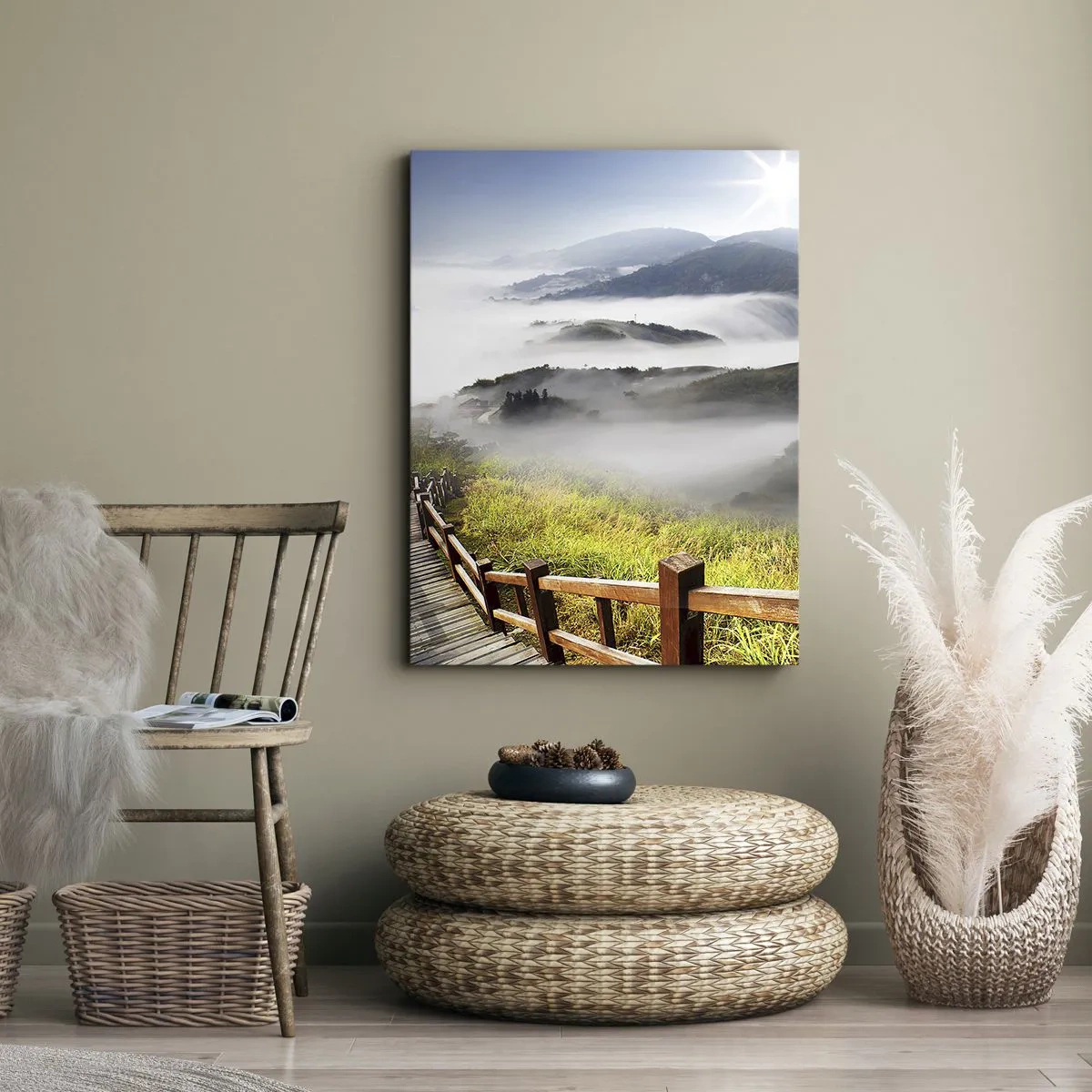 Lærredstryk - Billede på lærred - Vævet mod blænding og tåge - 45x80 cm