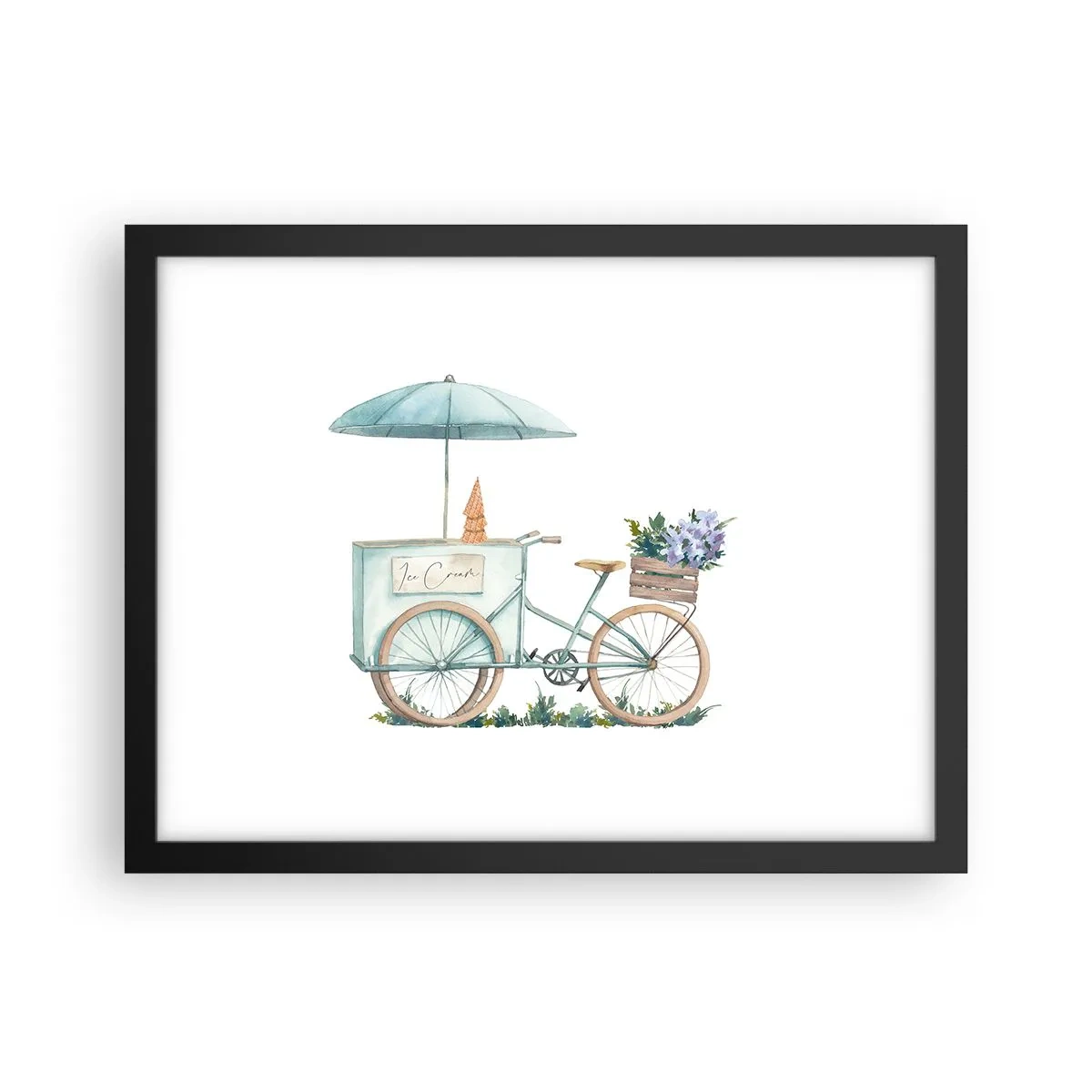 Plakat i sort ramme - Sødt minde om sommeren - 40x30 cm