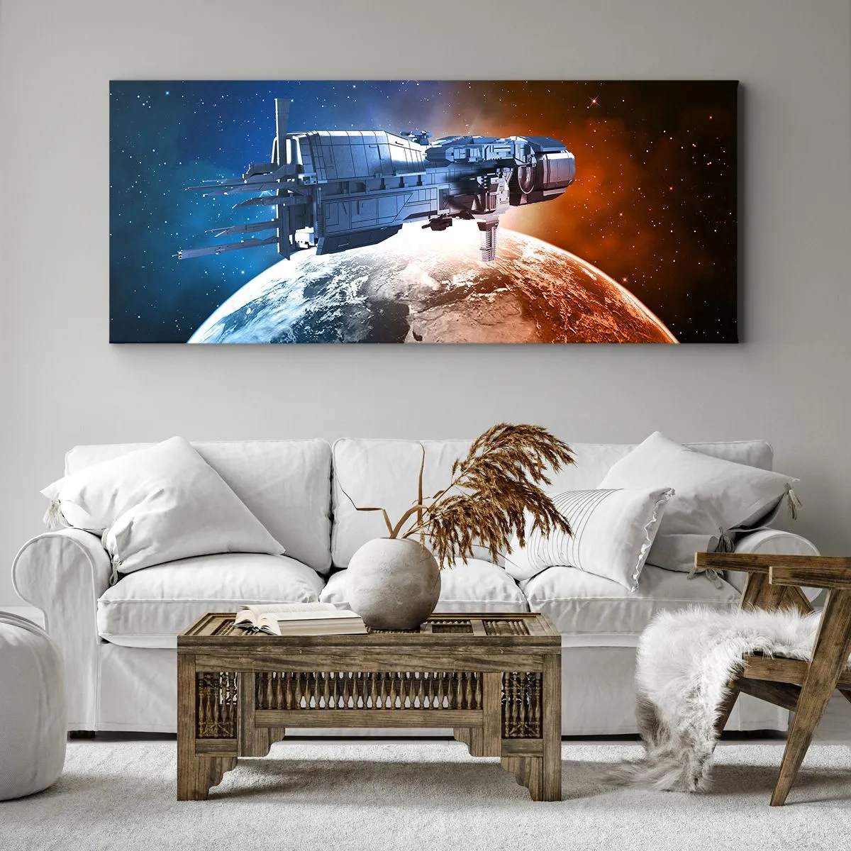 Lærredstryk - Billede på lærred - Forsigtig observatør - 140x50 cm