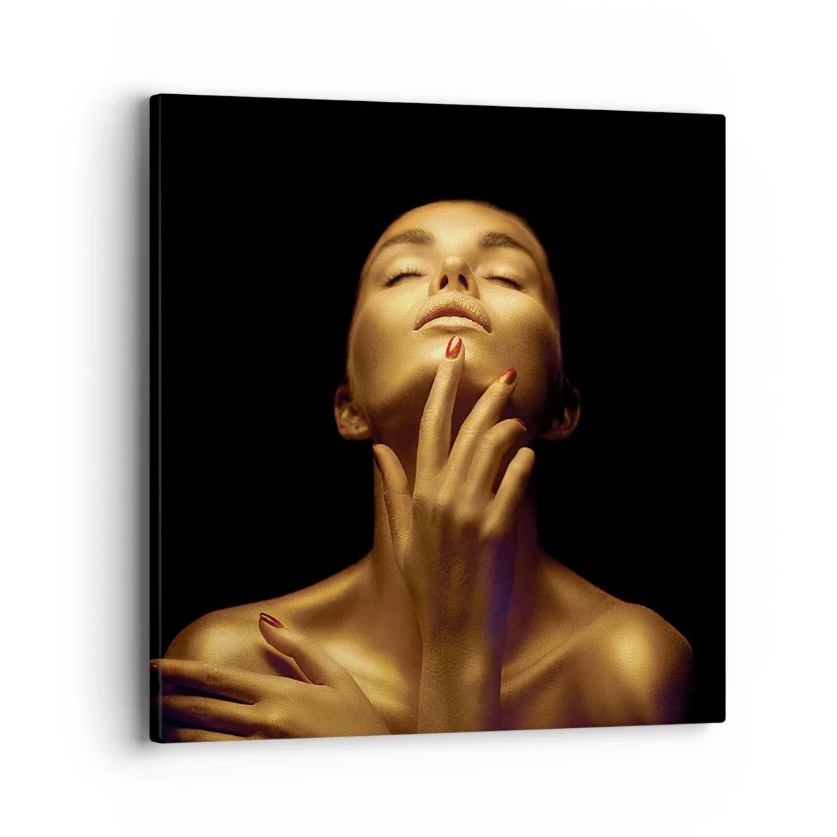 Lærredstryk - Billede på lærred - Som gylden silke - 40x40 cm