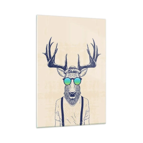 Billede på glas - Hvem forventede du? - 80x120 cm