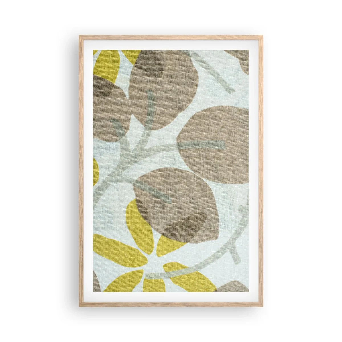 Plakat i ramme af lyst egetræ - Komposition i solskinnet - 61x91 cm