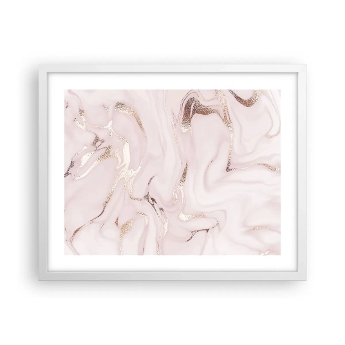 Plakat i hvid ramme - I et lyserødt tørklæde - 50x40 cm