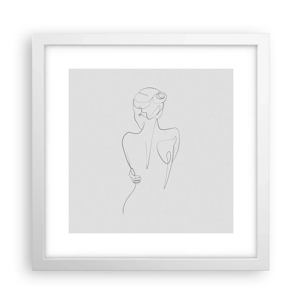 Plakat i hvid ramme - Kroppens musik - 30x30 cm