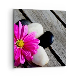 Lærredstryk - Billede på lærred - Hvil på molen - 70x70 cm