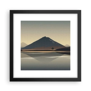 Plakat i sort ramme - Spejlrefleksion - 30x30 cm