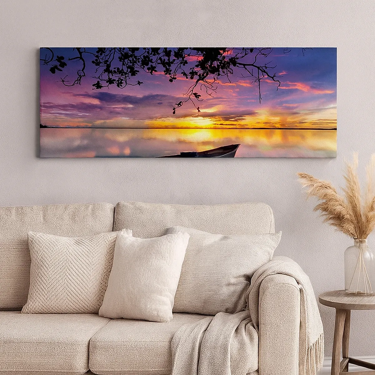 Lærredstryk - Billede på lærred - "Det ser ud til, at du hænger midt på himlen..." - 30x30 cm