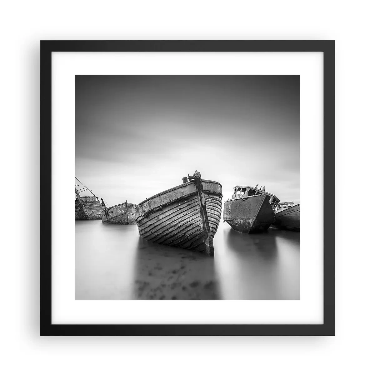 Plakat i sort ramme - Nu er det bare minder... - 40x40 cm