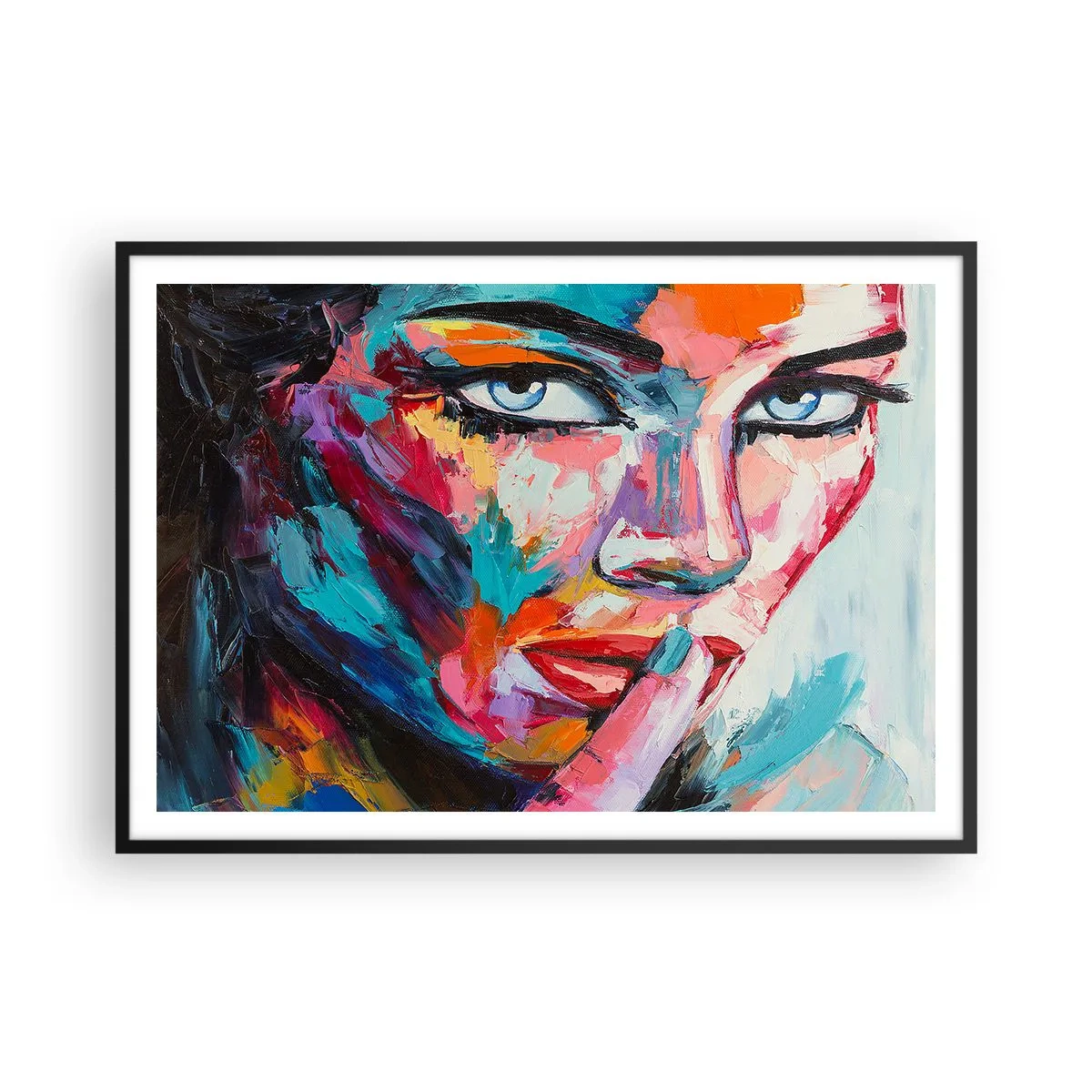 Plakat i sort ramme - Vores første hemmelighed - 100x70 cm