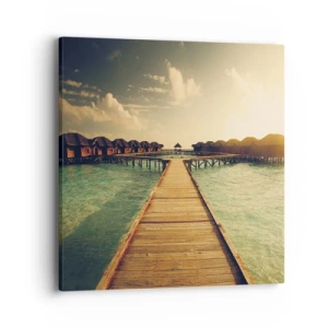 Lærredstryk - Billede på lærred - En varm invitation - 40x40 cm