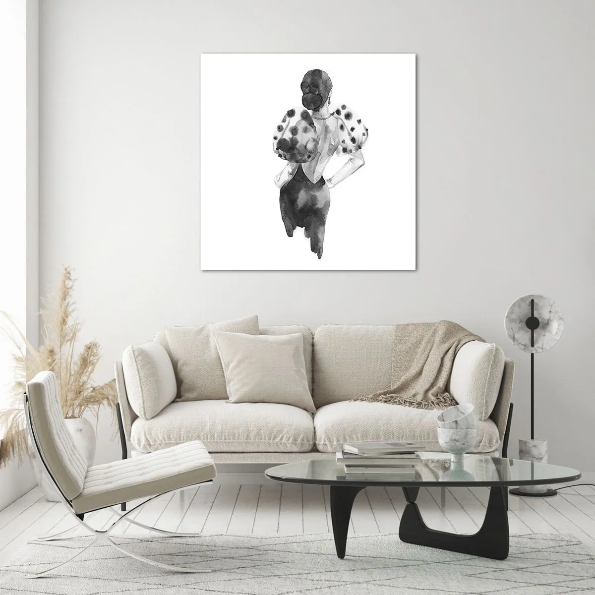 Billede på glas - Den gik lige forbi - 70x70 cm