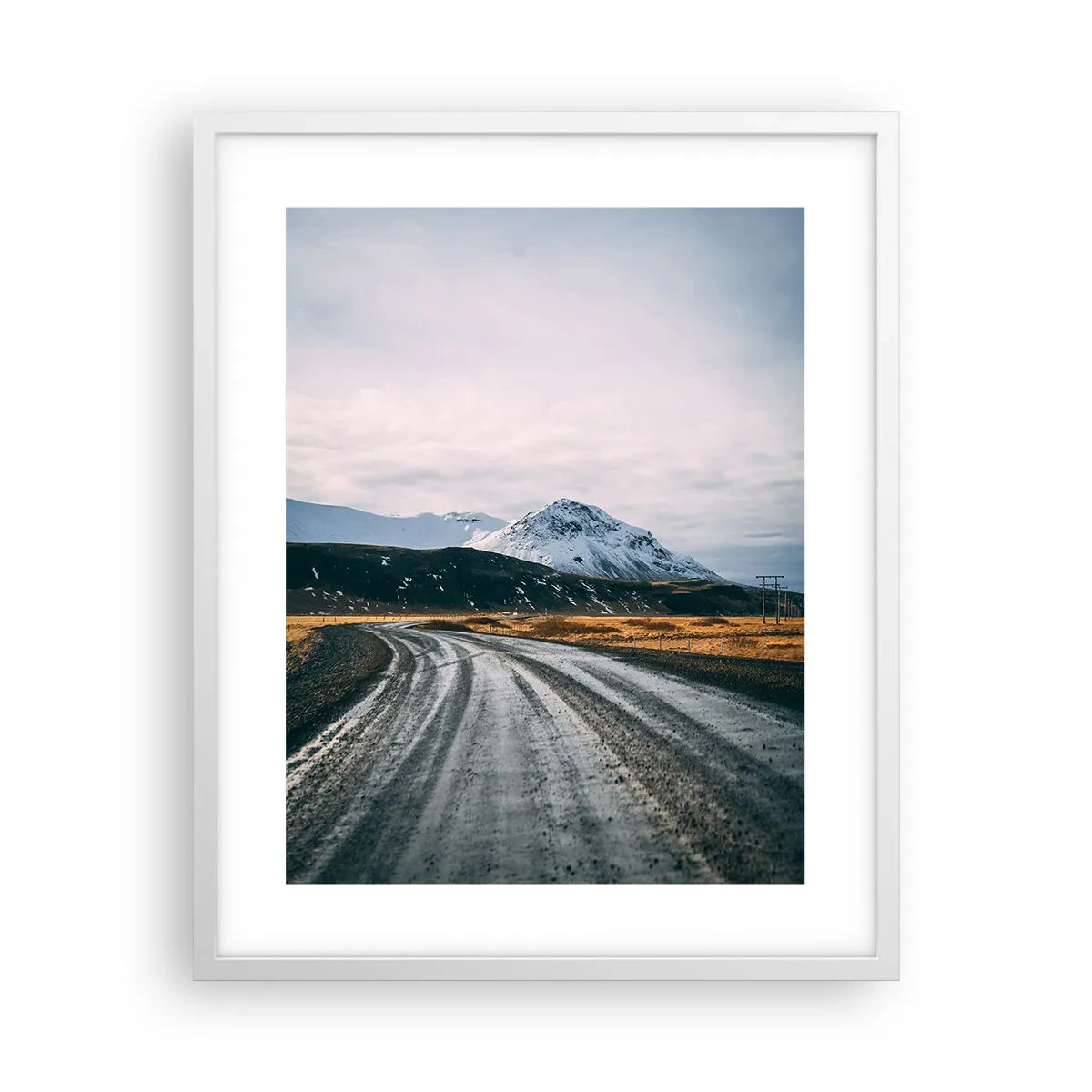 Plakat i hvid ramme - I en islandsk atmosfære - 40x50 cm