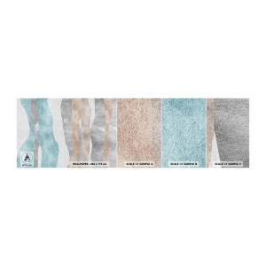 Prøve Fototapet Selvklæbende Deluxe Sticker - En undersøgelse af intimitet - Pastel, Minimalistisk, Linjer - 100x30 cm