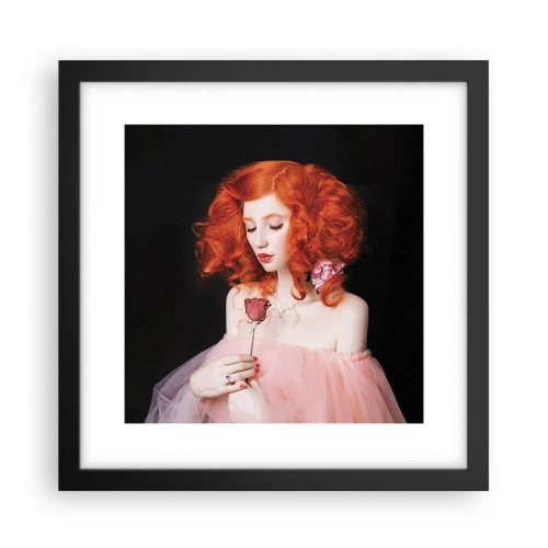 Plakat i sort ramme - I barokstil - 30x30 cm