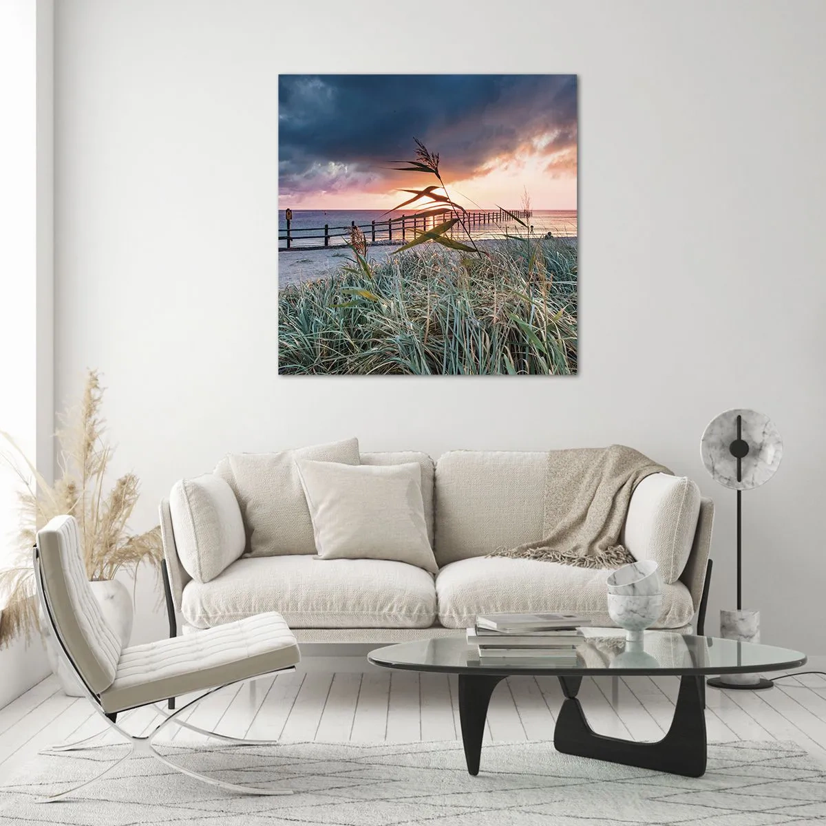 Billede på glas - Ikke passerer med vinden - 60x60 cm