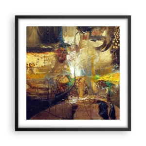 Plakat i sort ramme - Kold, varm, meget varm - 50x50 cm