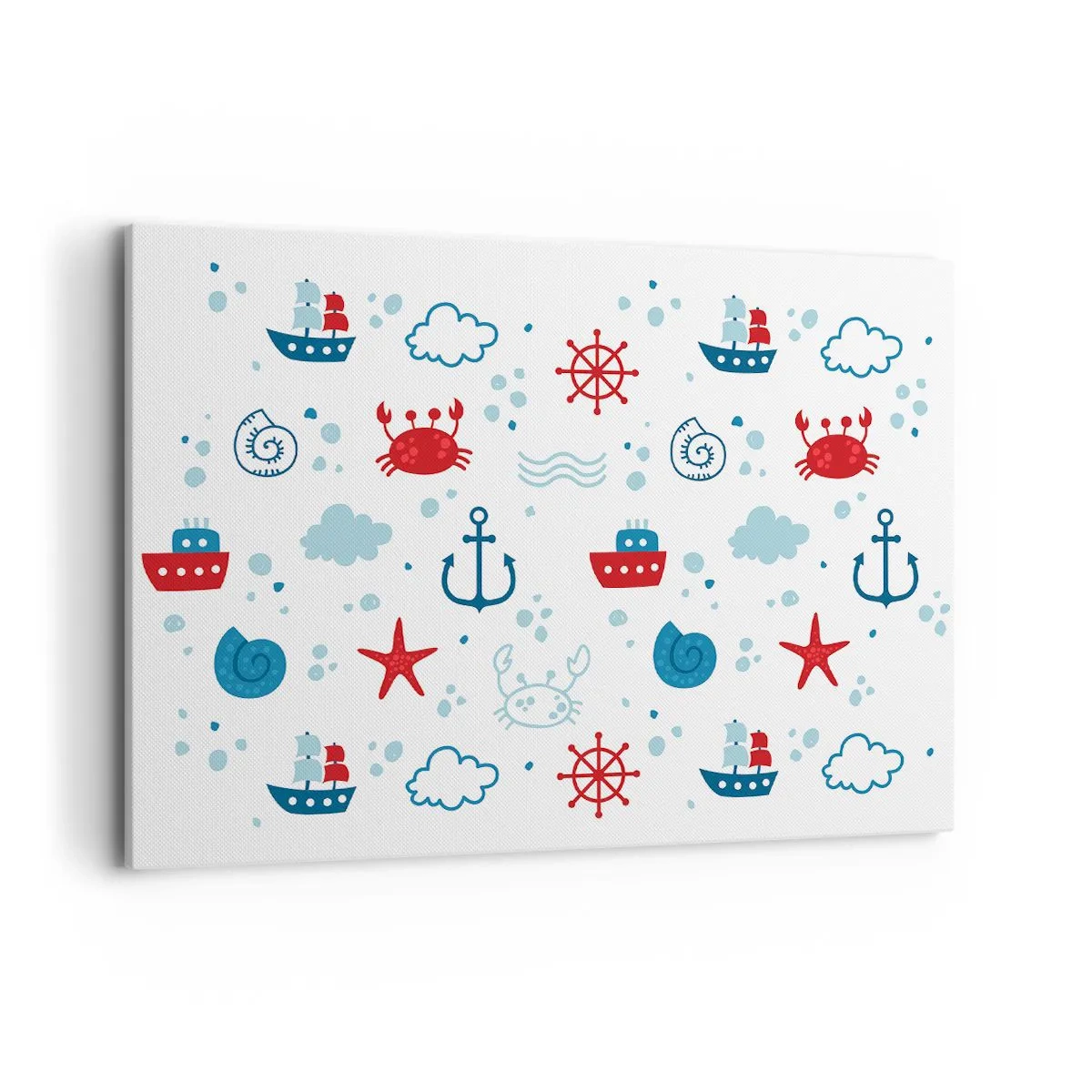 Lærredstryk - Billede på lærred - En fortælling om havet - 100x70 cm