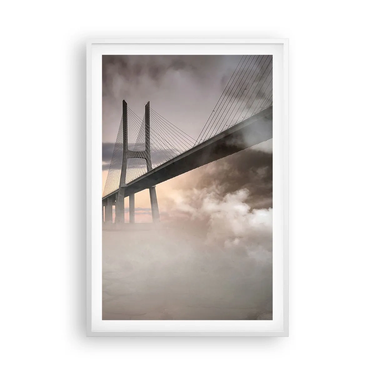 Plakat i hvid ramme - På en flod, der ikke eksisterer - 61x91 cm