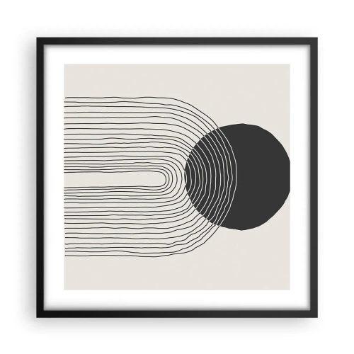 Plakat i sort ramme - Rystende og selvsikker - 50x50 cm