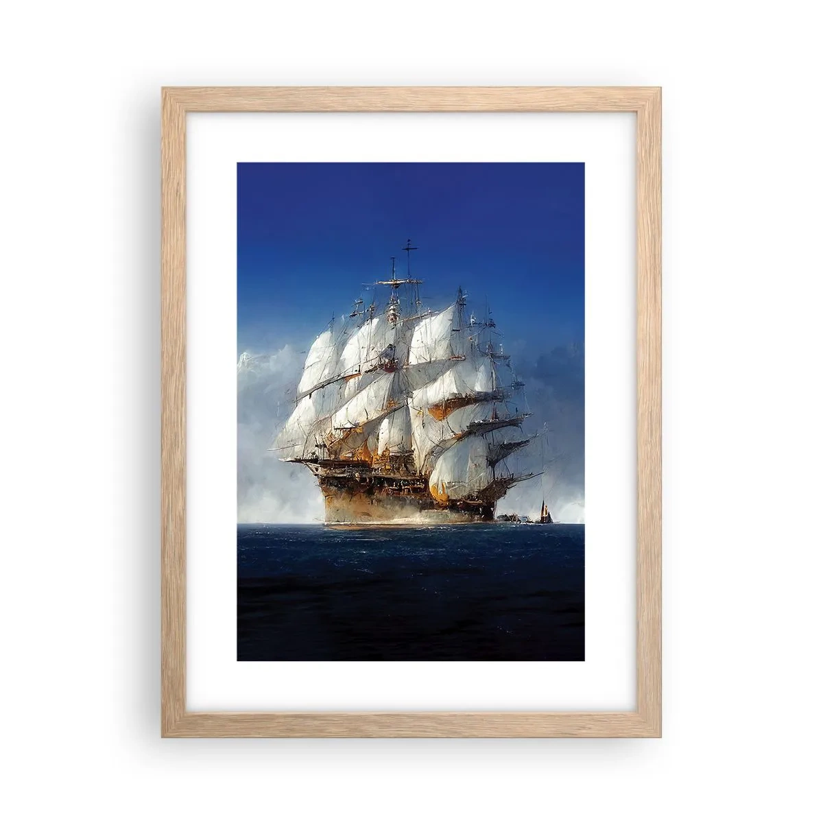 Plakat i ramme af lyst egetræ - Den store herlighed! - 30x40 cm