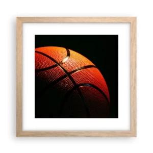 Plakat i ramme af lyst egetræ - Smuk som en planet - 30x30 cm