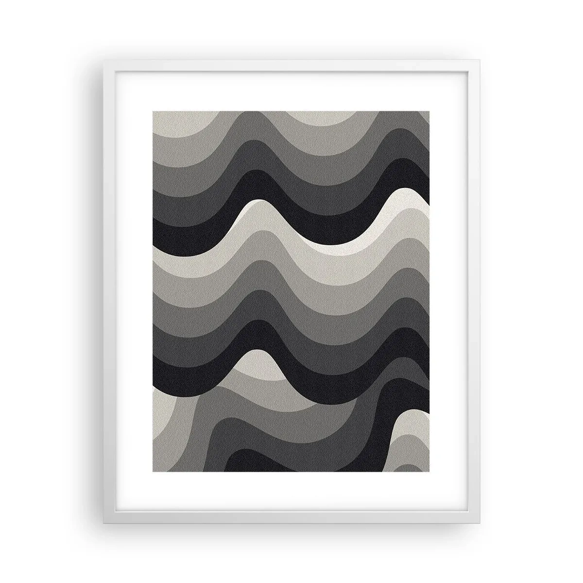 Plakat i hvid ramme - Bølge efter bølge - 40x50 cm
