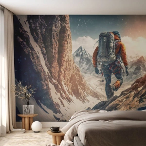 Fototapet på mål Premium Canvas - Ensom kriger - Alperne, Klatring, Bjerge