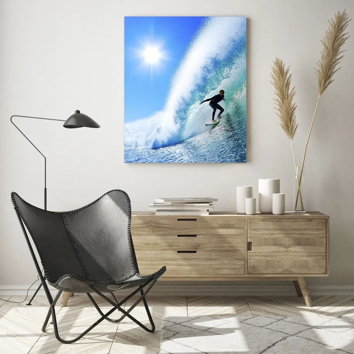 Billede på glas - Gennem den store blå - 50x70 cm