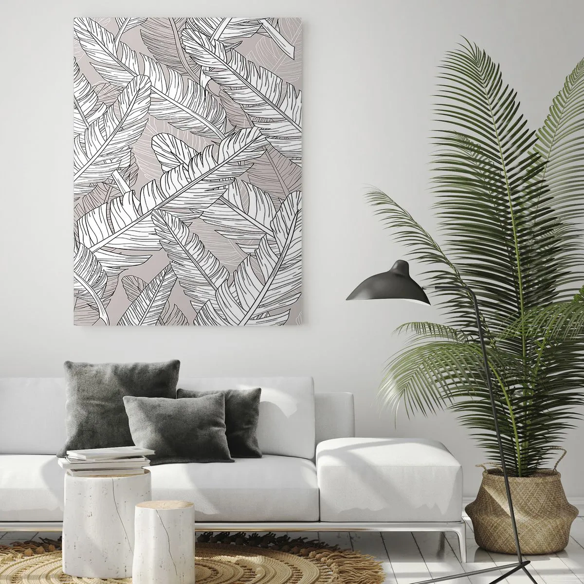 Billede på glas - Fjerlig uro - 50x70 cm