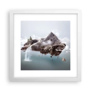 Plakat i hvid ramme - Set gennem en surrealists øjne - 30x30 cm