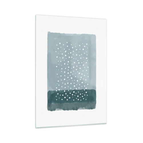Billede på glas - Dyrket i blåt - 50x70 cm