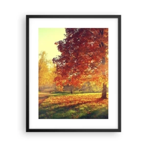 Plakat i sort ramme - Rød er smuk - 40x50 cm