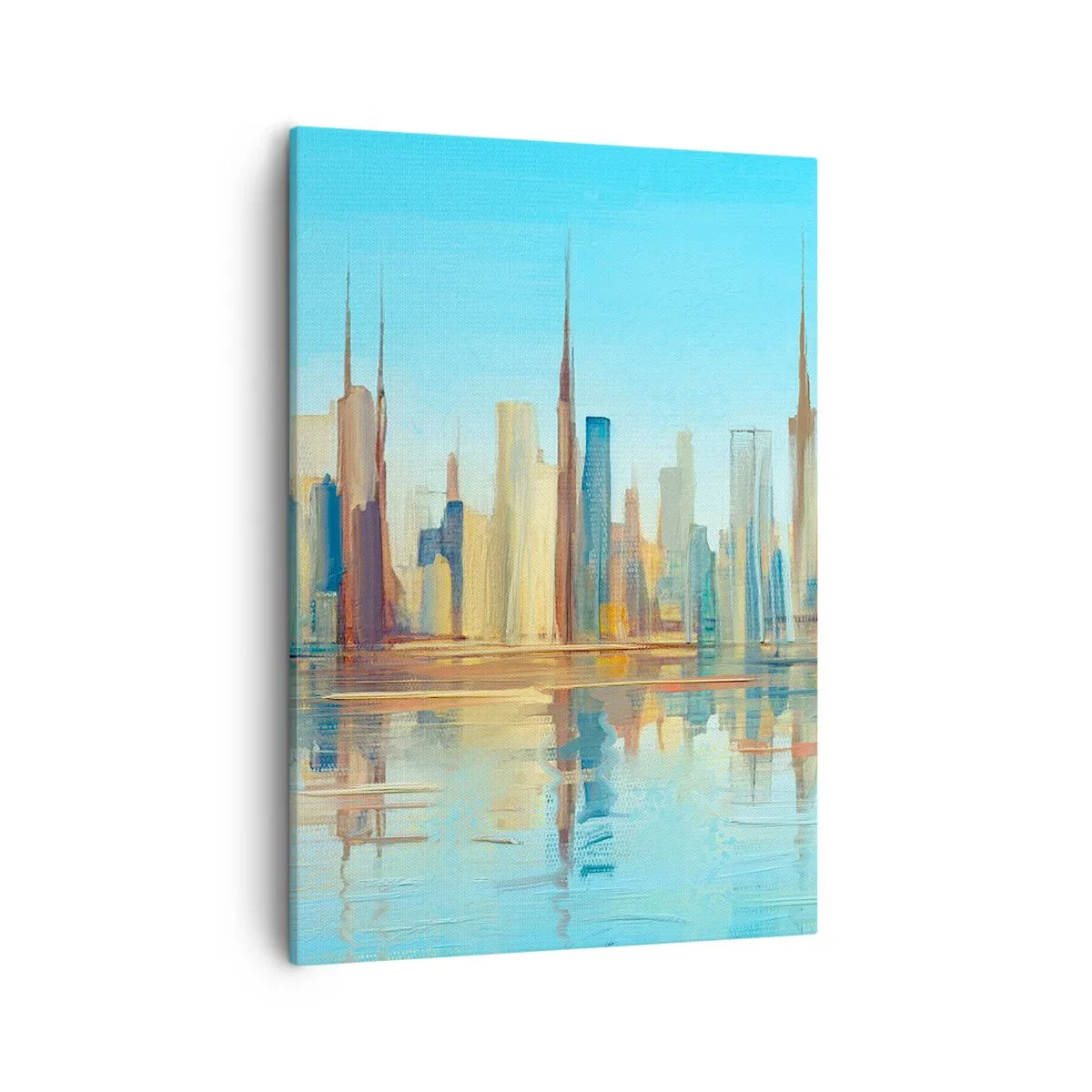 Lærredstryk - Billede på lærred - Solrig metropol - 50x70 cm