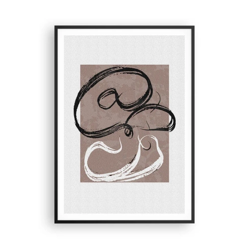 Plakat i sort ramme - Komposition - en søgen efter fuldstændighed - 70x100 cm