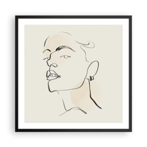 Plakat i sort ramme - Et stolt blik - 60x60 cm