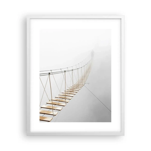 Plakat i hvid ramme - Hvor vil det føre dig hen? - 40x50 cm