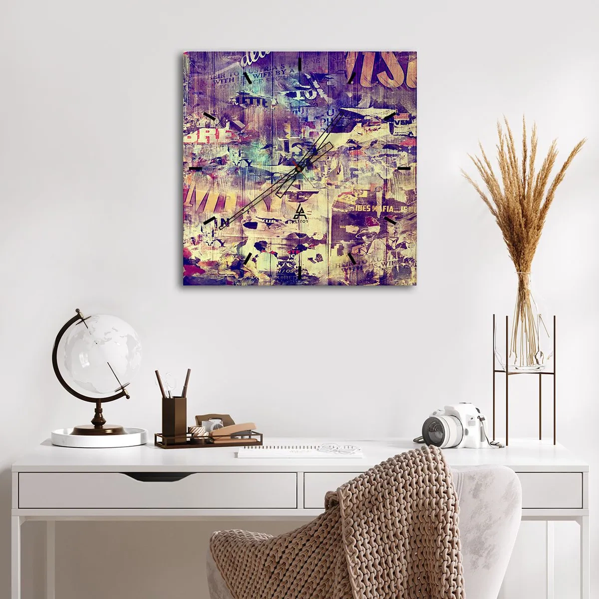 Vægur, Uret - Og det er alt, hvad der vil være tilbage - 30x30 cm