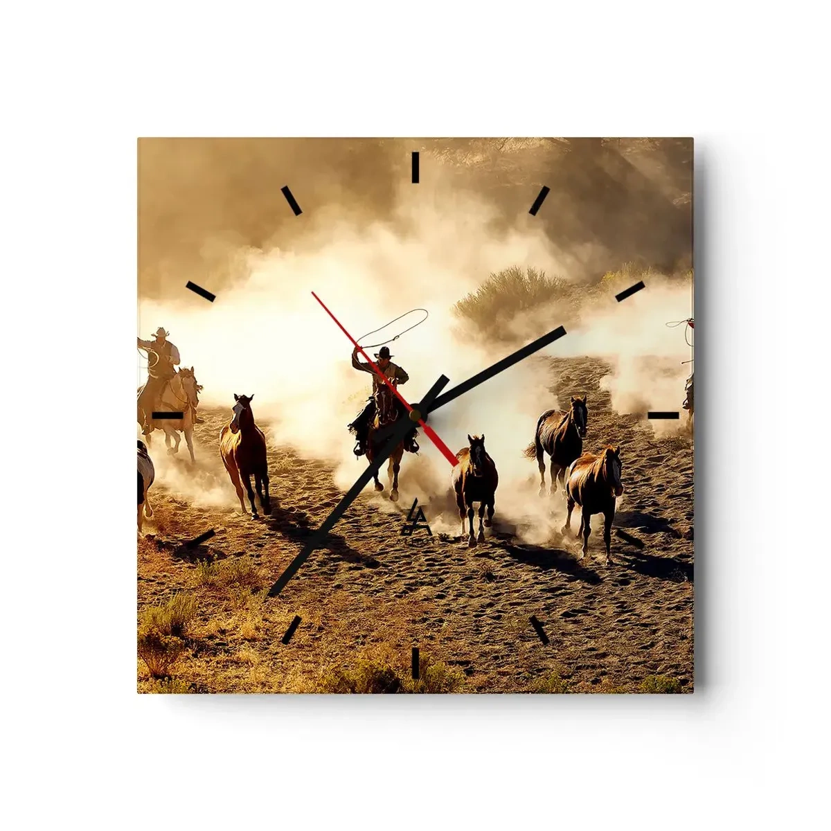Vægur, Uret - Et ægte vildt vesten - 30x30 cm