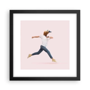 Plakat i sort ramme - En knivspids absurditet - 30x30 cm