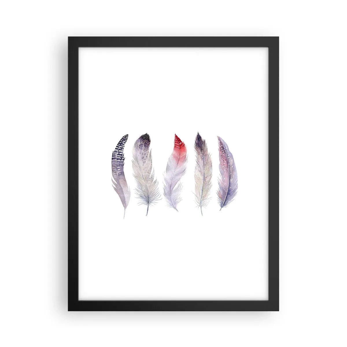 Plakat i sort ramme - Delikat som en flerfarvet tåge - 30x40 cm