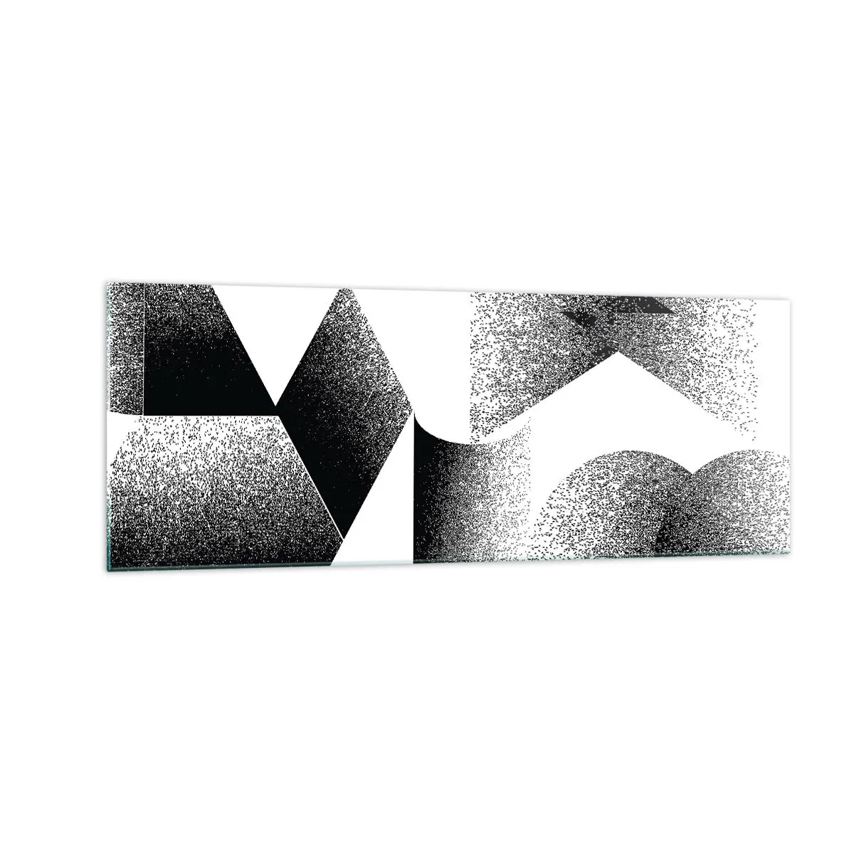 Billede på glas - Vinkler og ovaler - 140x50 cm