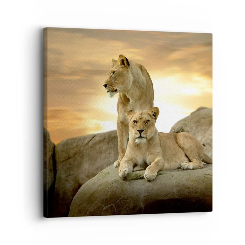 Lærredstryk - Billede på lærred - Kongelig majestæt - 30x30 cm