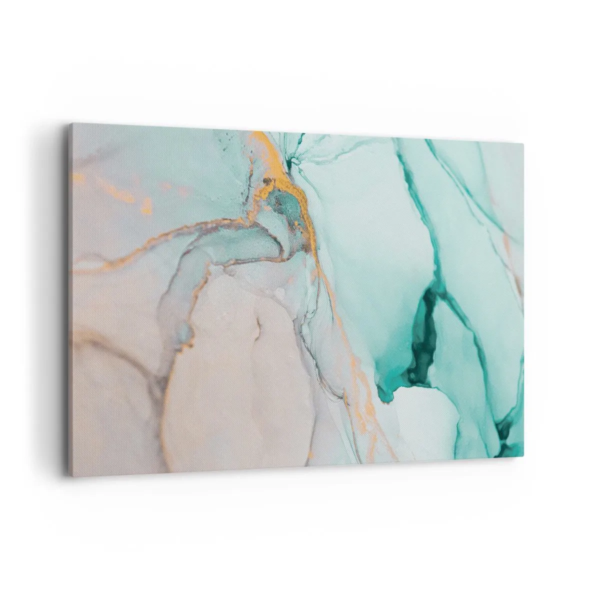 Lærredstryk - Billede på lærred - Dans af former og farver - 100x70 cm