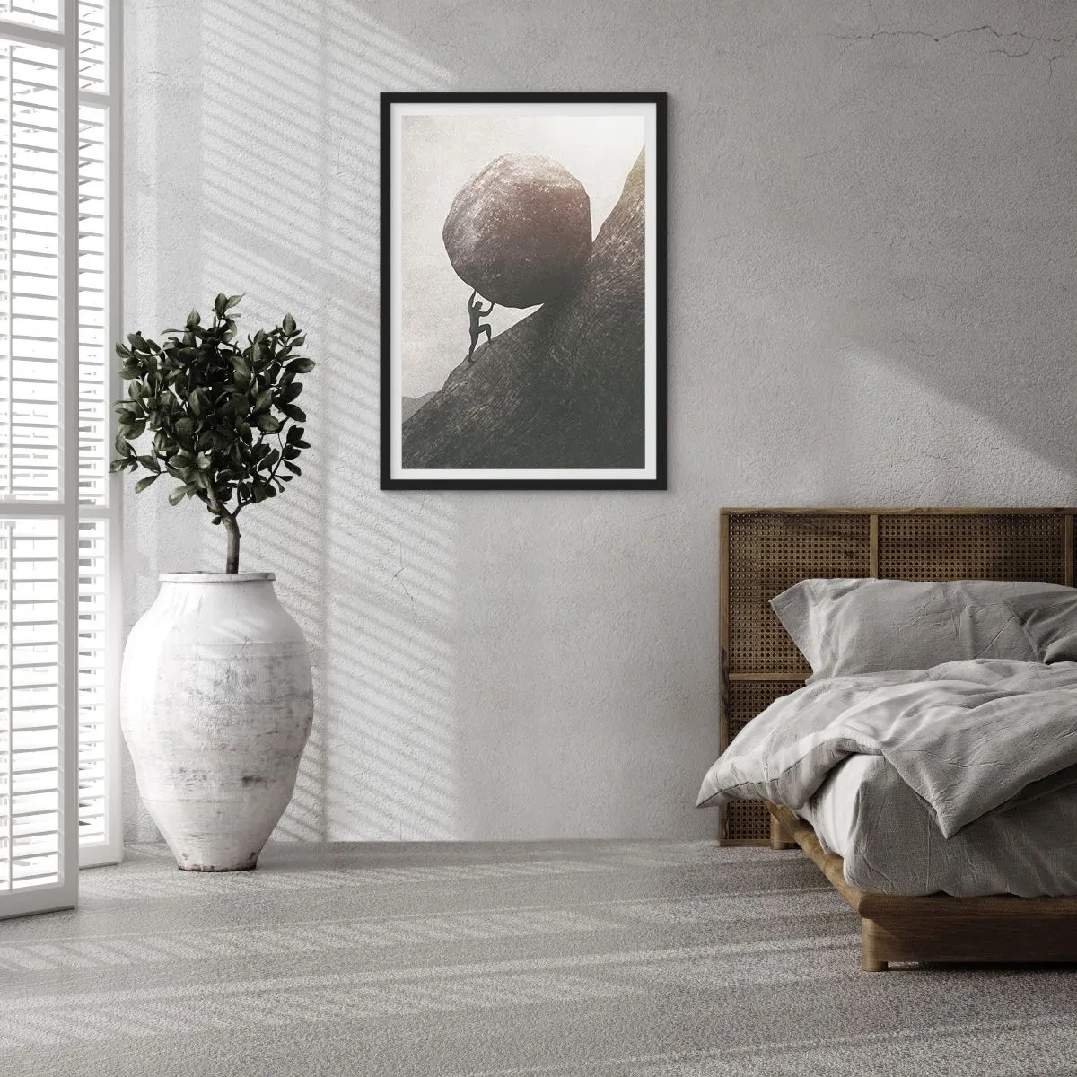 Plakat i sort ramme - Jeg tror mod al forventning - 30x40 cm